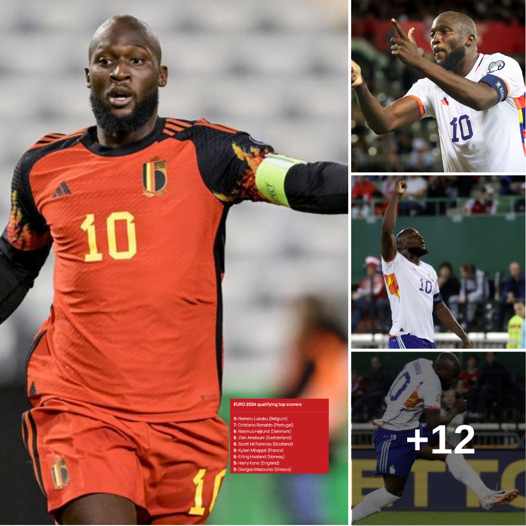 Romelu Lukaku leads on nine goals in EURO 2024 qualifying top scorers