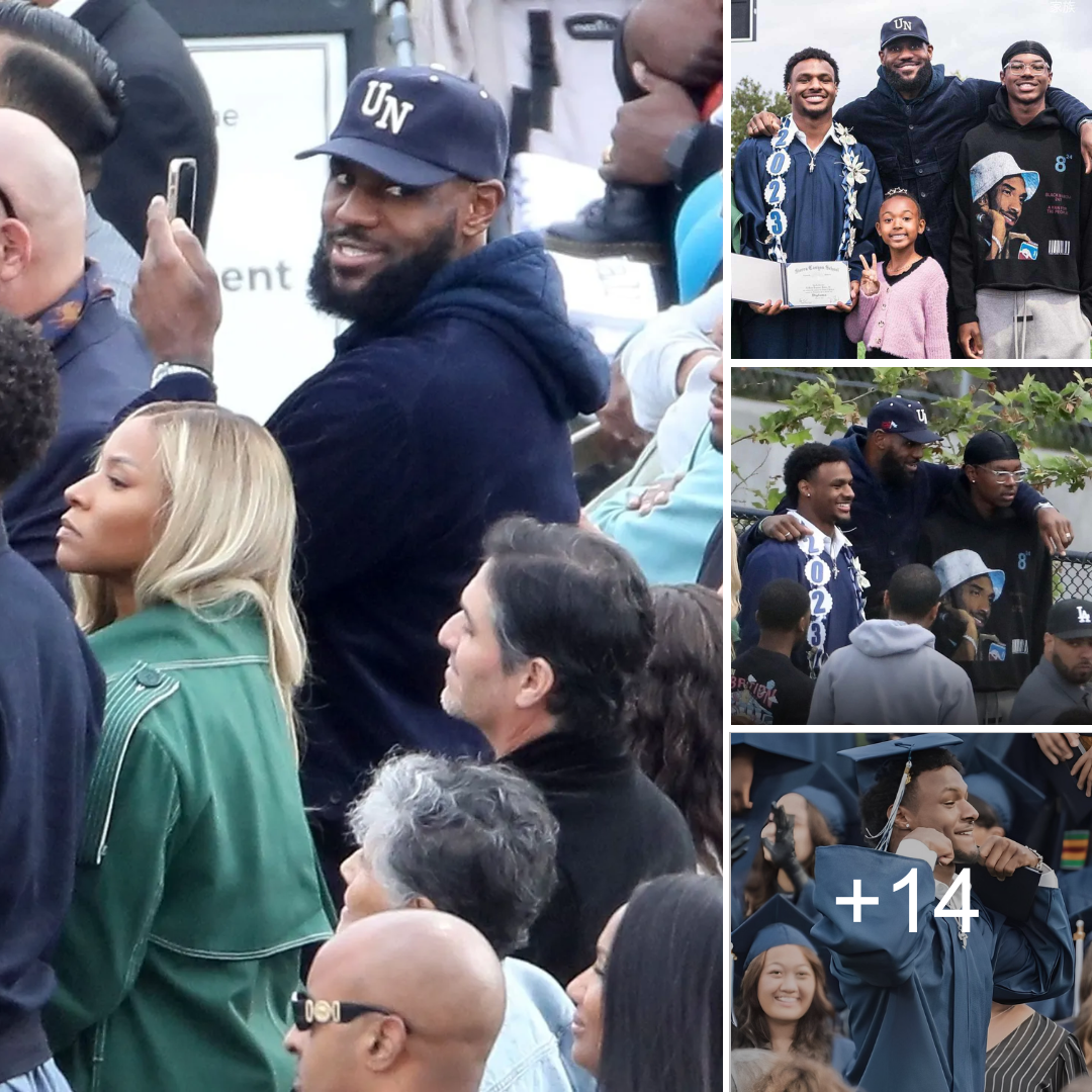 LeParents! LeBron and Savannah James, their proud parents, were ...